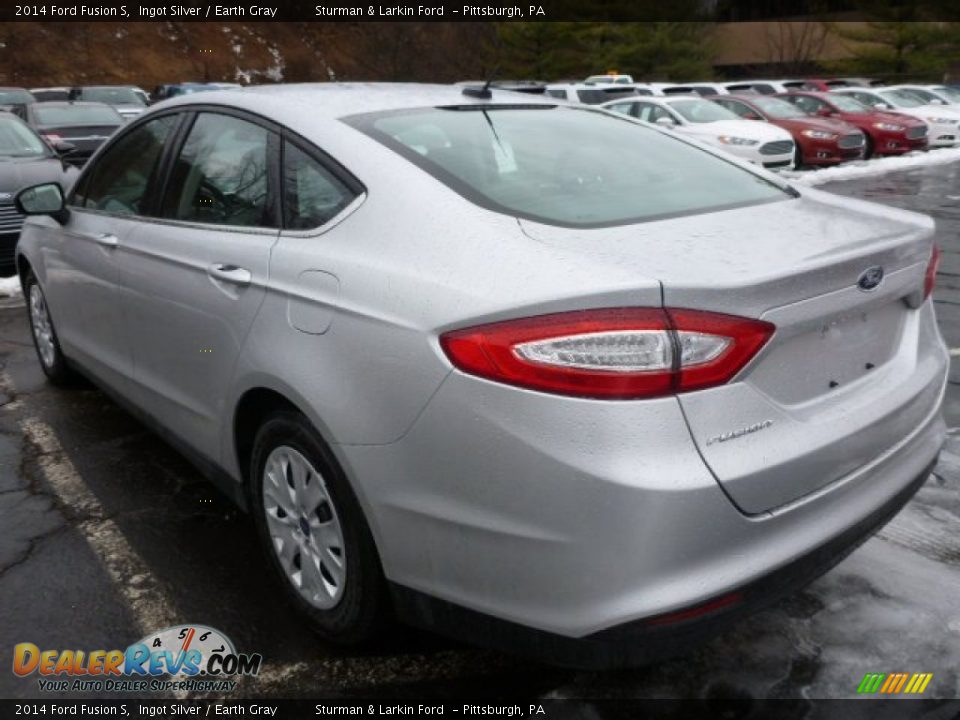 2014 Ford Fusion S Ingot Silver / Earth Gray Photo #4