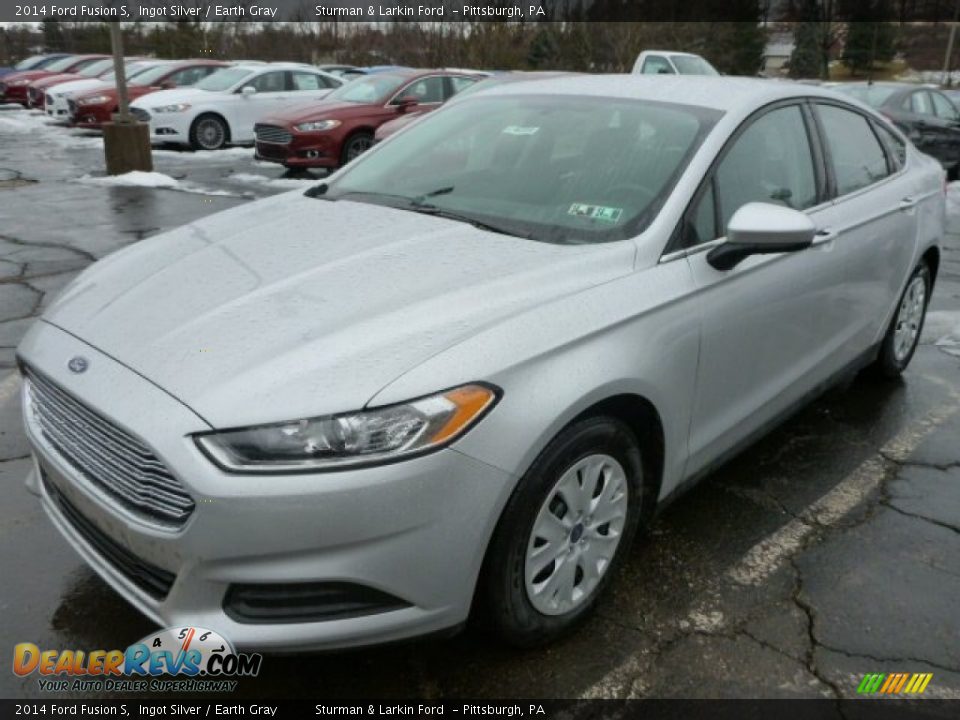 2014 Ford Fusion S Ingot Silver / Earth Gray Photo #5