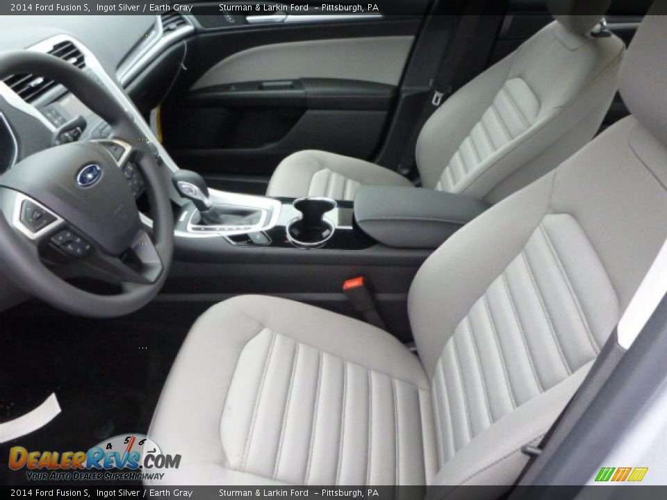 2014 Ford Fusion S Ingot Silver / Earth Gray Photo #8