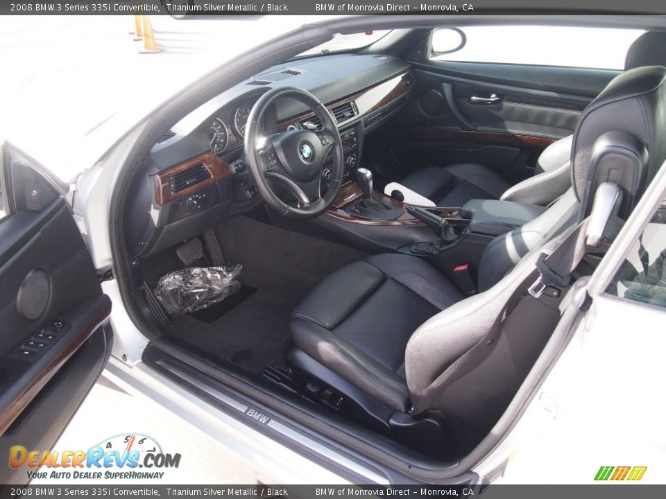 2008 BMW 3 Series 335i Convertible Titanium Silver Metallic / Black Photo #14