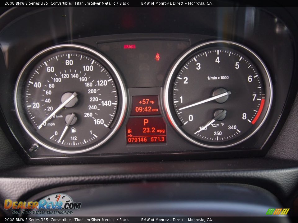 2008 BMW 3 Series 335i Convertible Titanium Silver Metallic / Black Photo #15