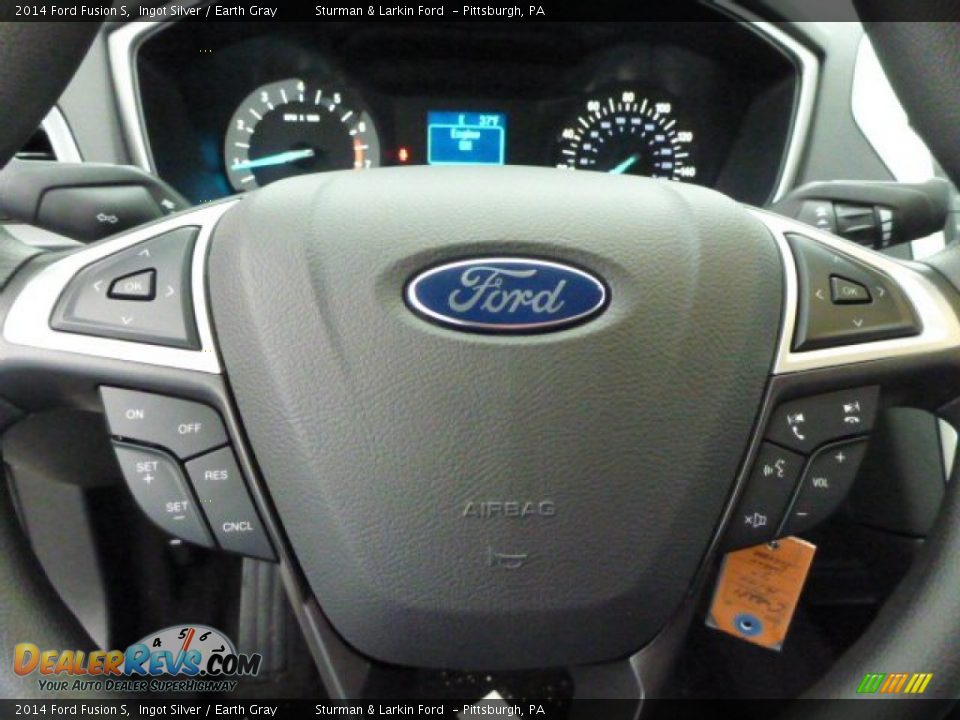 2014 Ford Fusion S Ingot Silver / Earth Gray Photo #12