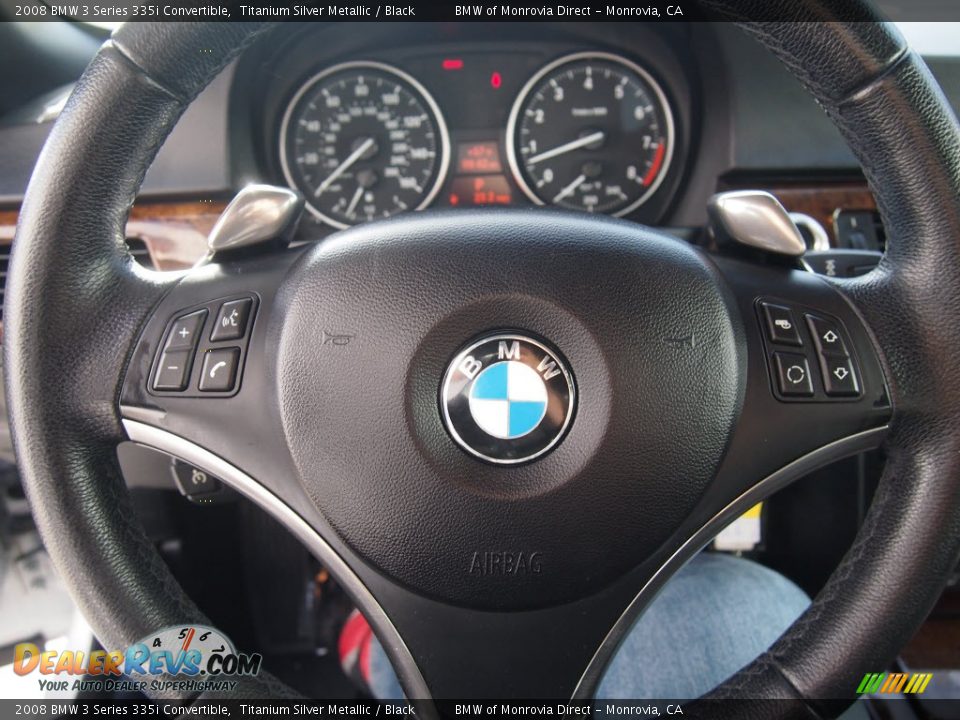 2008 BMW 3 Series 335i Convertible Titanium Silver Metallic / Black Photo #16