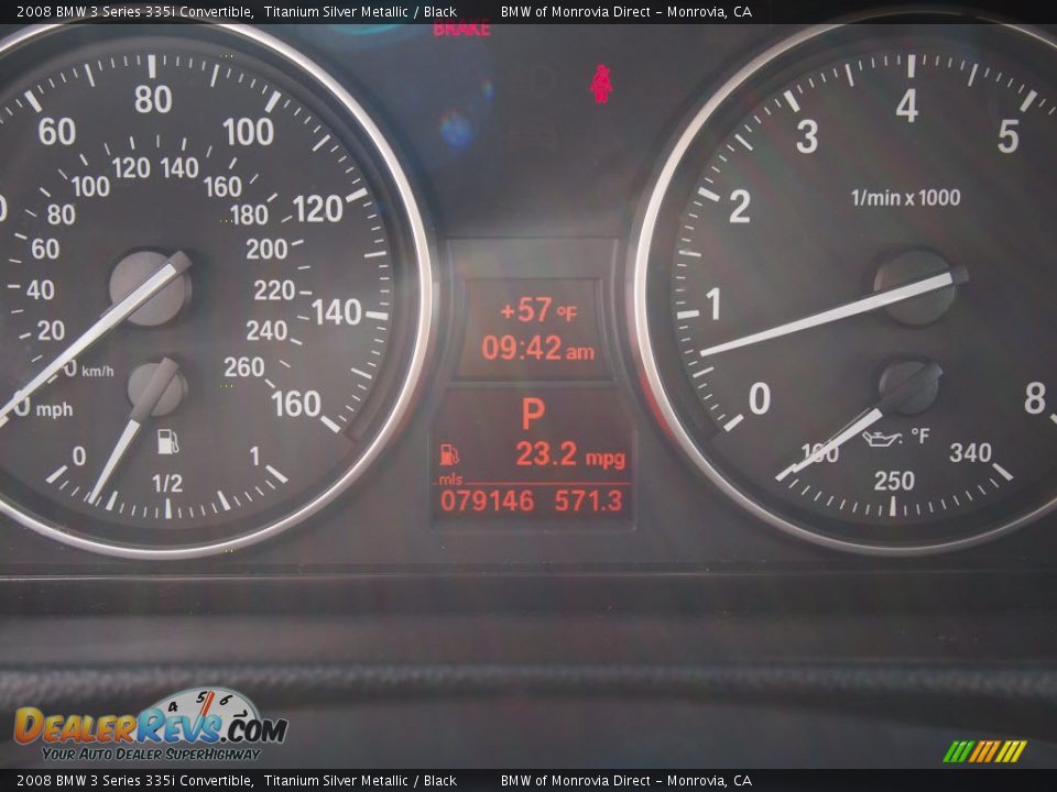 2008 BMW 3 Series 335i Convertible Titanium Silver Metallic / Black Photo #24