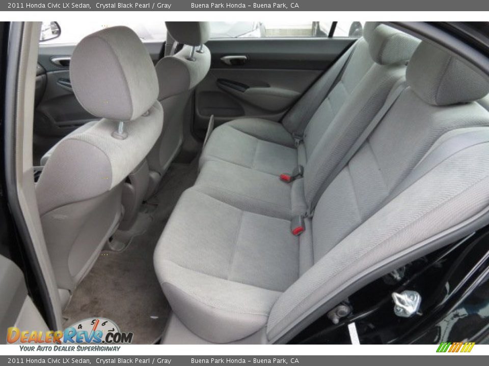 2011 Honda Civic LX Sedan Crystal Black Pearl / Gray Photo #5
