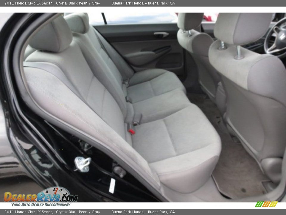2011 Honda Civic LX Sedan Crystal Black Pearl / Gray Photo #7