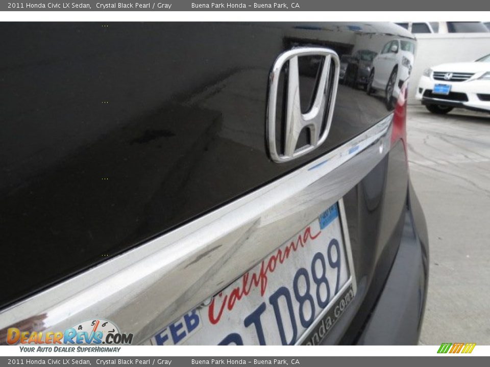 2011 Honda Civic LX Sedan Crystal Black Pearl / Gray Photo #8