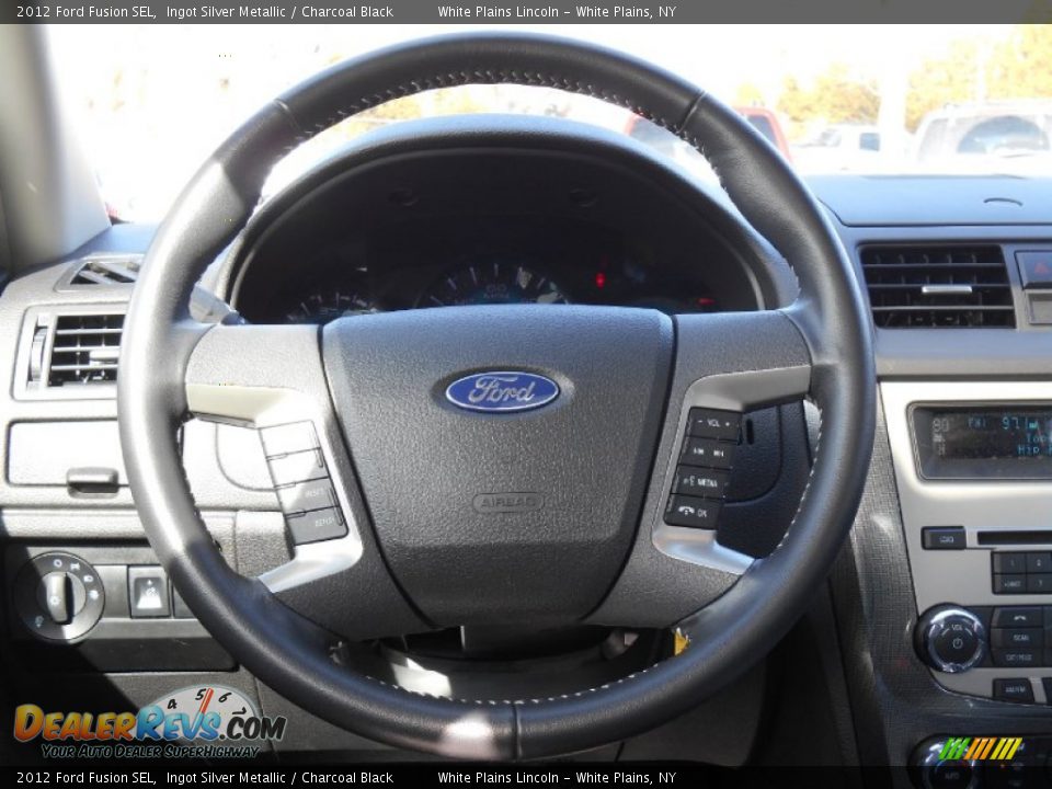 2012 Ford Fusion SEL Ingot Silver Metallic / Charcoal Black Photo #17