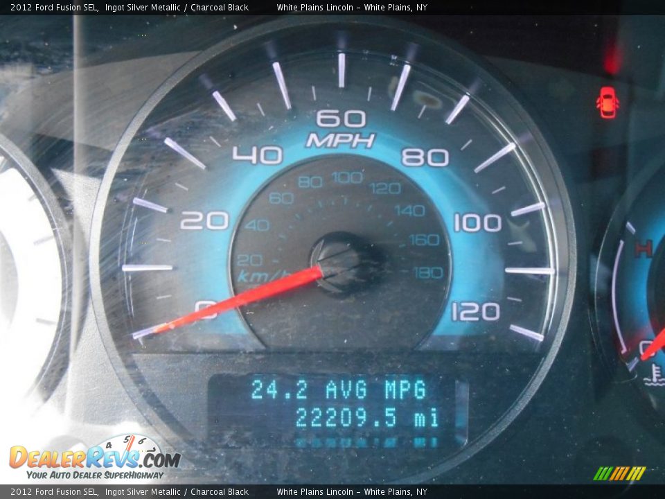 2012 Ford Fusion SEL Ingot Silver Metallic / Charcoal Black Photo #20