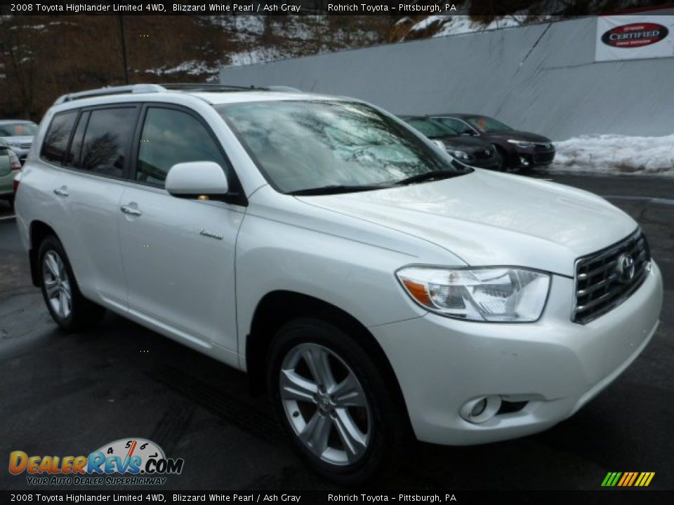2008 Toyota Highlander Limited 4WD Blizzard White Pearl / Ash Gray Photo #1
