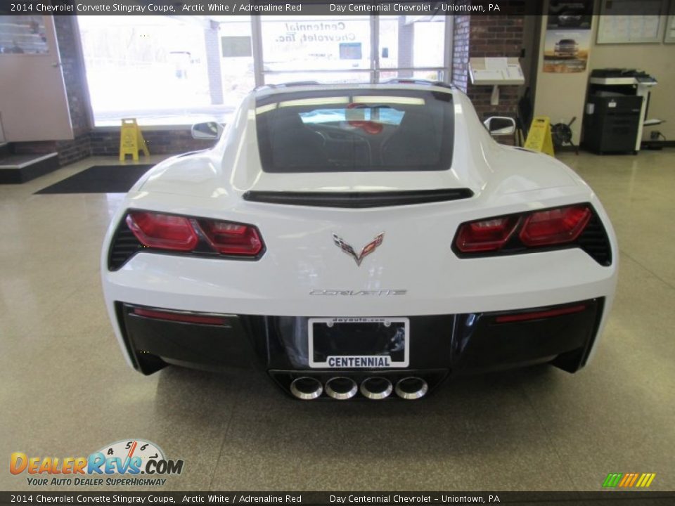 2014 Chevrolet Corvette Stingray Coupe Arctic White / Adrenaline Red Photo #5