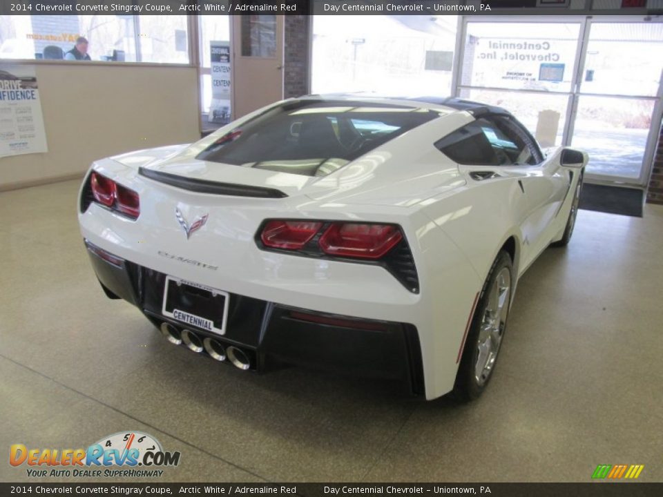 2014 Chevrolet Corvette Stingray Coupe Arctic White / Adrenaline Red Photo #6