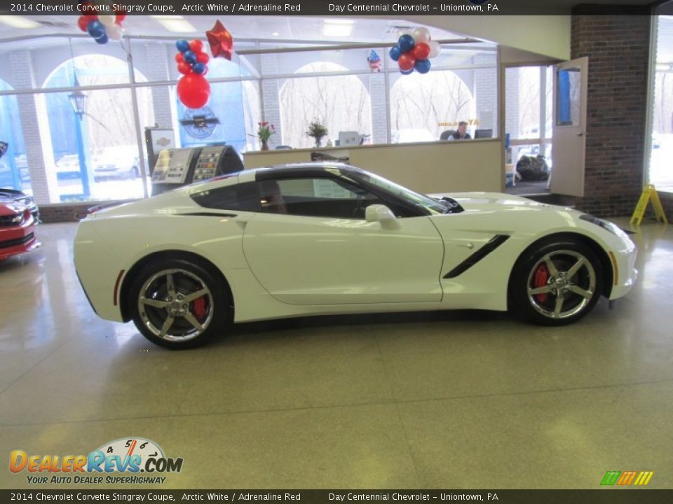 2014 Chevrolet Corvette Stingray Coupe Arctic White / Adrenaline Red Photo #7