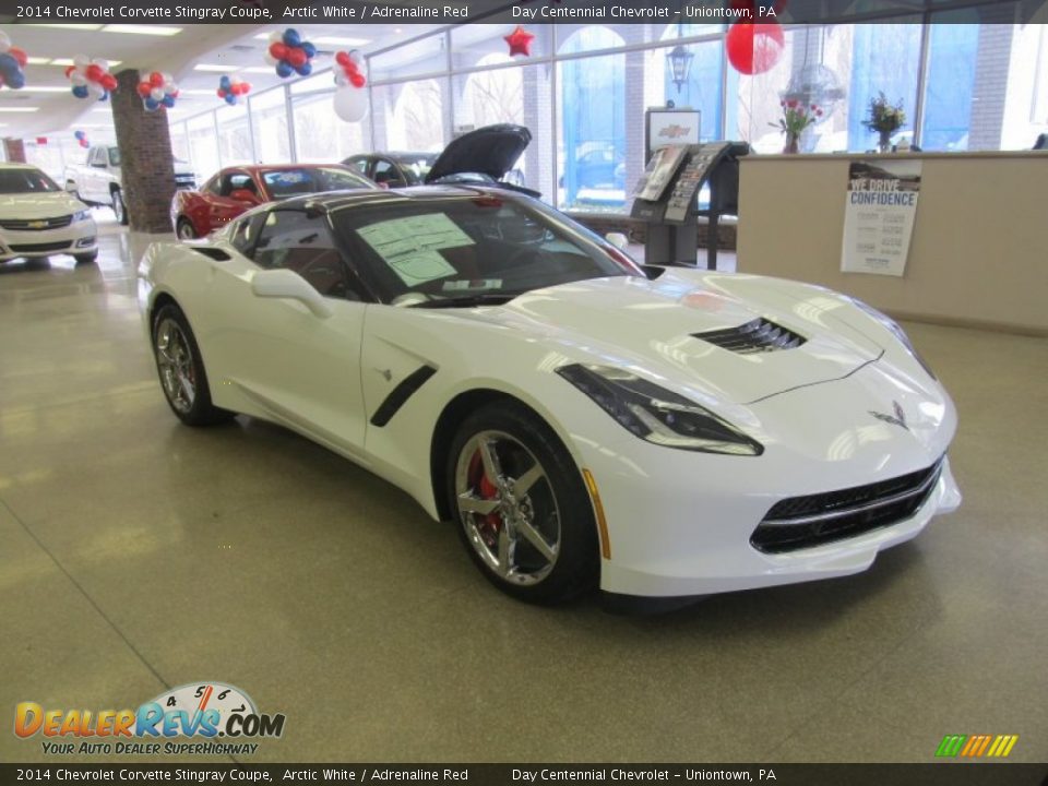 2014 Chevrolet Corvette Stingray Coupe Arctic White / Adrenaline Red Photo #8