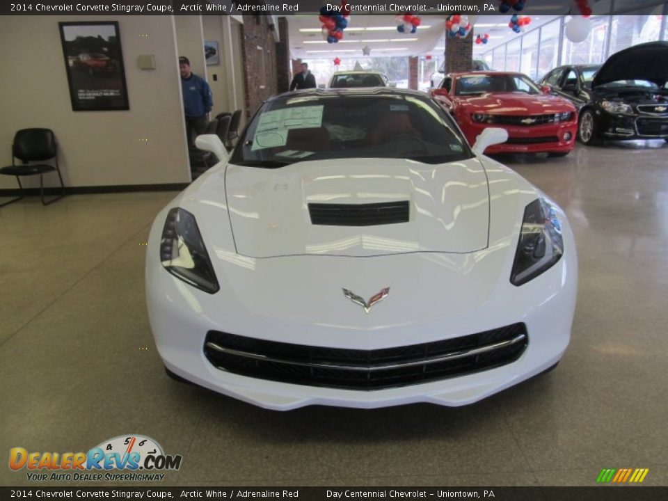 2014 Chevrolet Corvette Stingray Coupe Arctic White / Adrenaline Red Photo #9