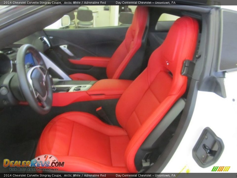2014 Chevrolet Corvette Stingray Coupe Arctic White / Adrenaline Red Photo #13