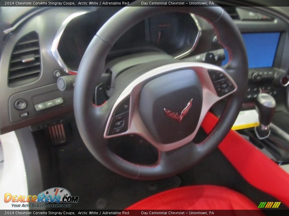 2014 Chevrolet Corvette Stingray Coupe Arctic White / Adrenaline Red Photo #14