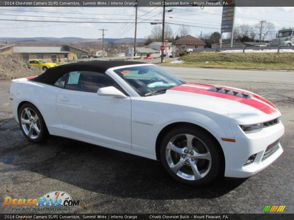 2014 Chevrolet Camaro SS/RS Convertible Summit White / Inferno Orange Photo #4