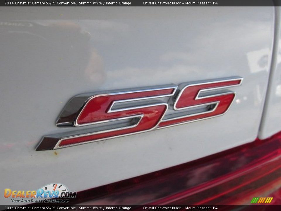 2014 Chevrolet Camaro SS/RS Convertible Summit White / Inferno Orange Photo #7