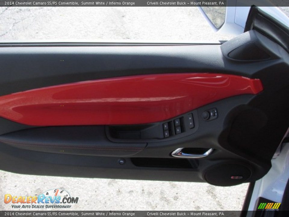 2014 Chevrolet Camaro SS/RS Convertible Summit White / Inferno Orange Photo #8