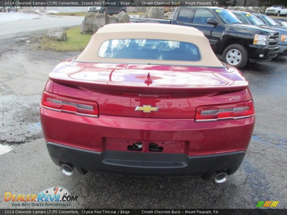 2014 Chevrolet Camaro LT/RS Convertible Crystal Red Tintcoat / Beige Photo #6