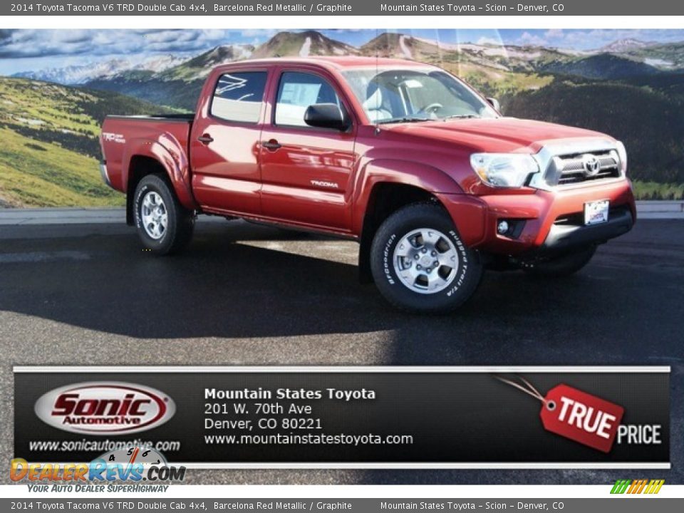 2014 Toyota Tacoma V6 TRD Double Cab 4x4 Barcelona Red Metallic / Graphite Photo #1