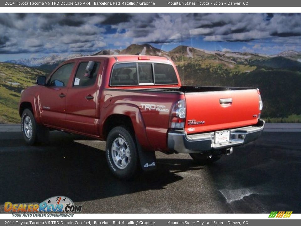 2014 Toyota Tacoma V6 TRD Double Cab 4x4 Barcelona Red Metallic / Graphite Photo #3