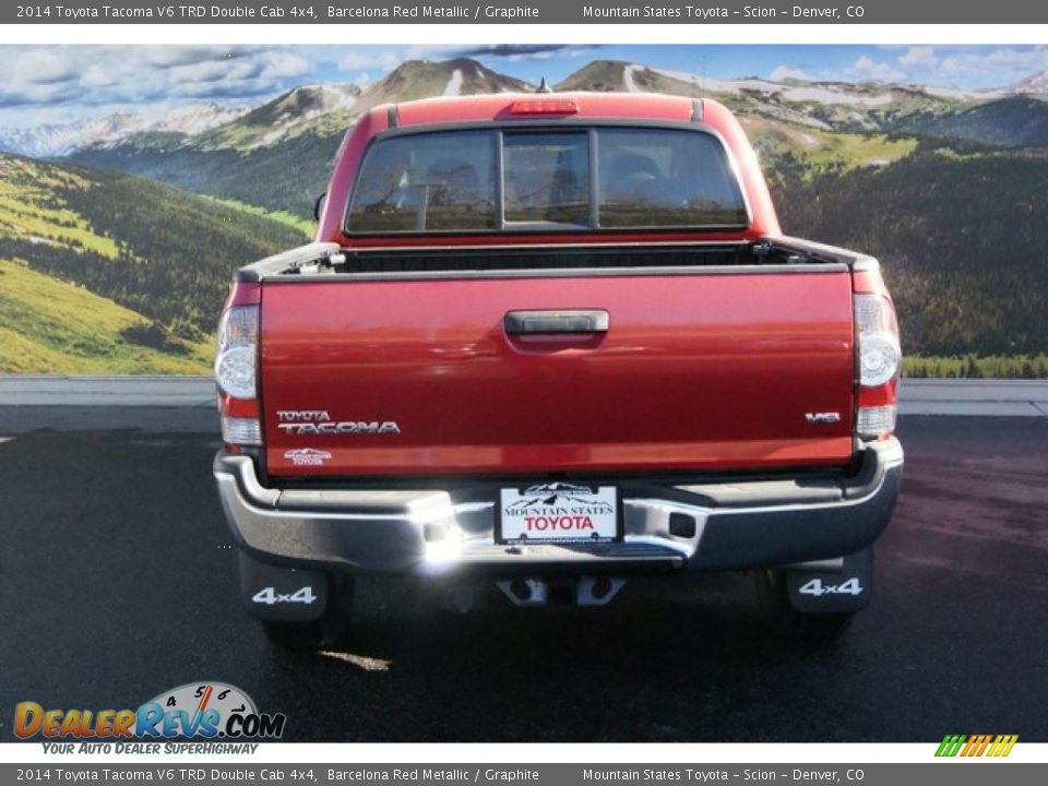 2014 Toyota Tacoma V6 TRD Double Cab 4x4 Barcelona Red Metallic / Graphite Photo #4