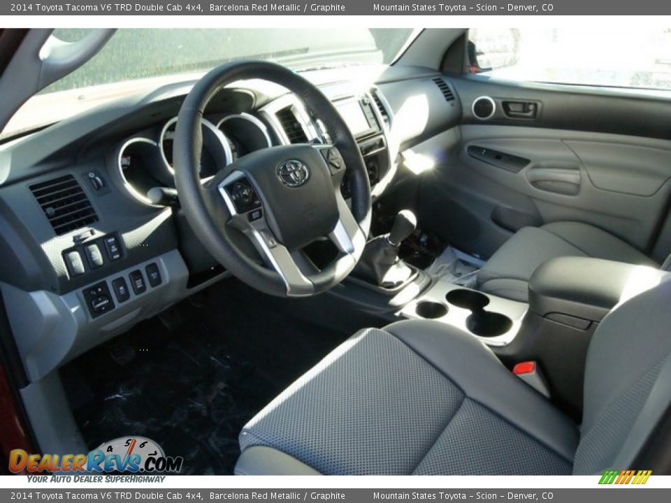 2014 Toyota Tacoma V6 TRD Double Cab 4x4 Barcelona Red Metallic / Graphite Photo #5