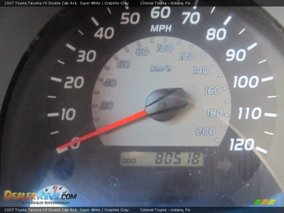 2007 Toyota Tacoma V6 Double Cab 4x4 Super White / Graphite Gray Photo #20