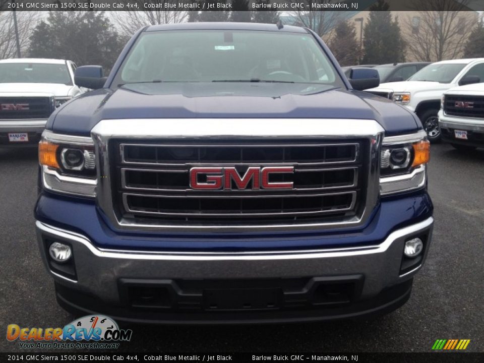 2014 GMC Sierra 1500 SLE Double Cab 4x4 Cobalt Blue Metallic / Jet Black Photo #2