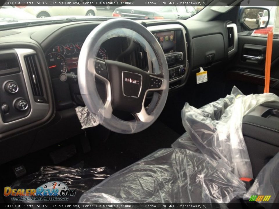2014 GMC Sierra 1500 SLE Double Cab 4x4 Cobalt Blue Metallic / Jet Black Photo #7