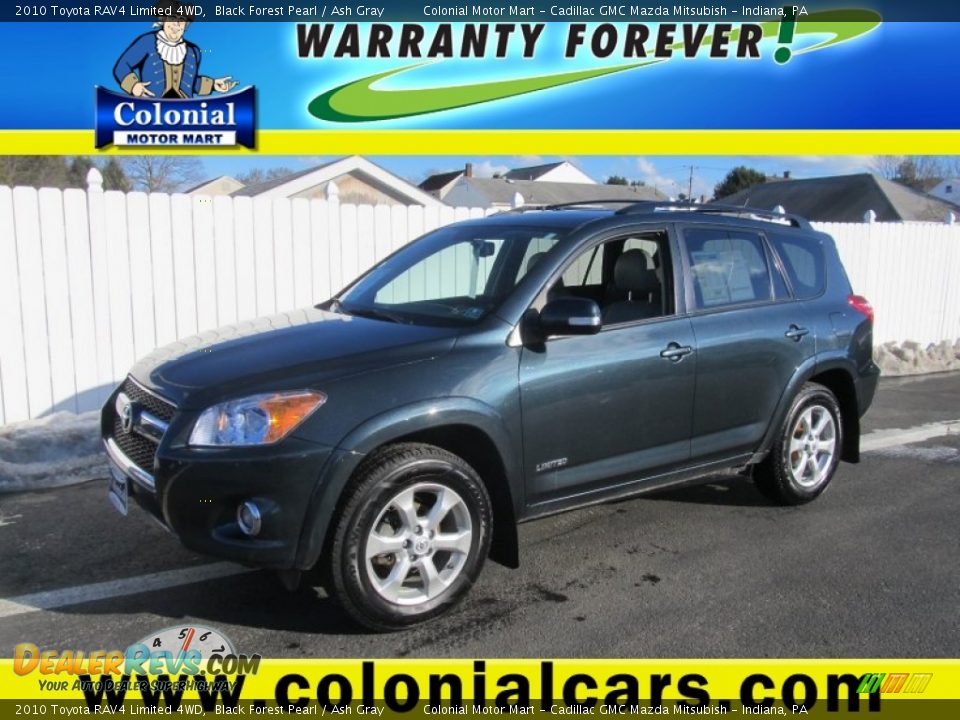 2010 Toyota RAV4 Limited 4WD Black Forest Pearl / Ash Gray Photo #1