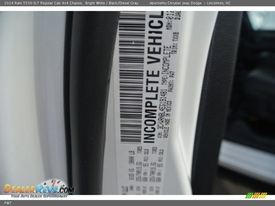 Ram Color Code PW7 Bright White