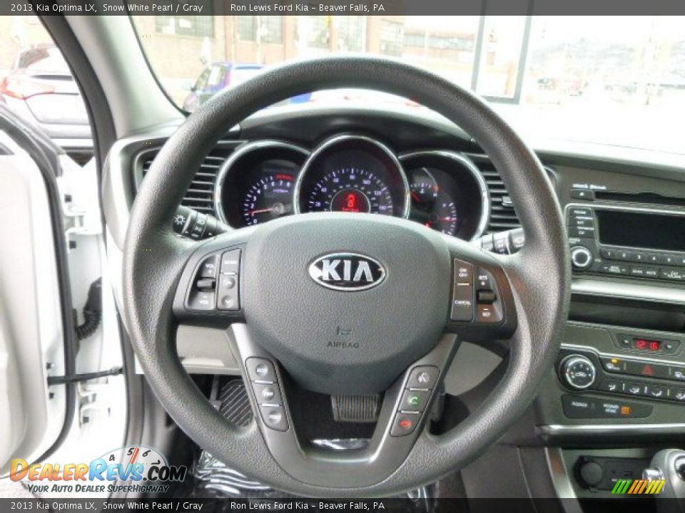 2013 Kia Optima LX Snow White Pearl / Gray Photo #18