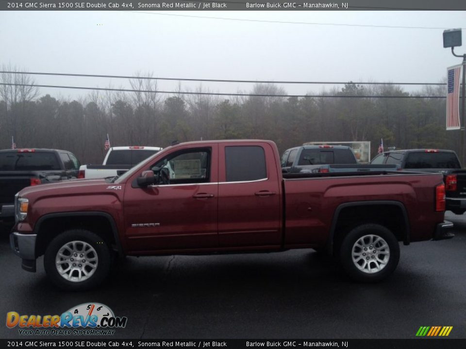 2014 GMC Sierra 1500 SLE Double Cab 4x4 Sonoma Red Metallic / Jet Black Photo #3