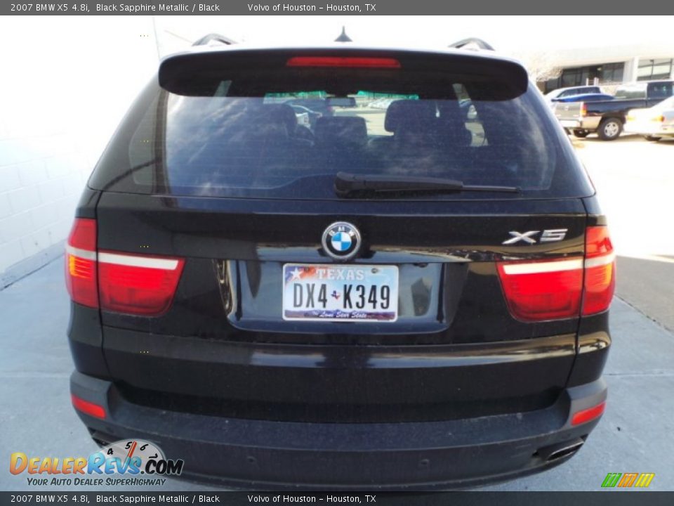 2007 BMW X5 4.8i Black Sapphire Metallic / Black Photo #3