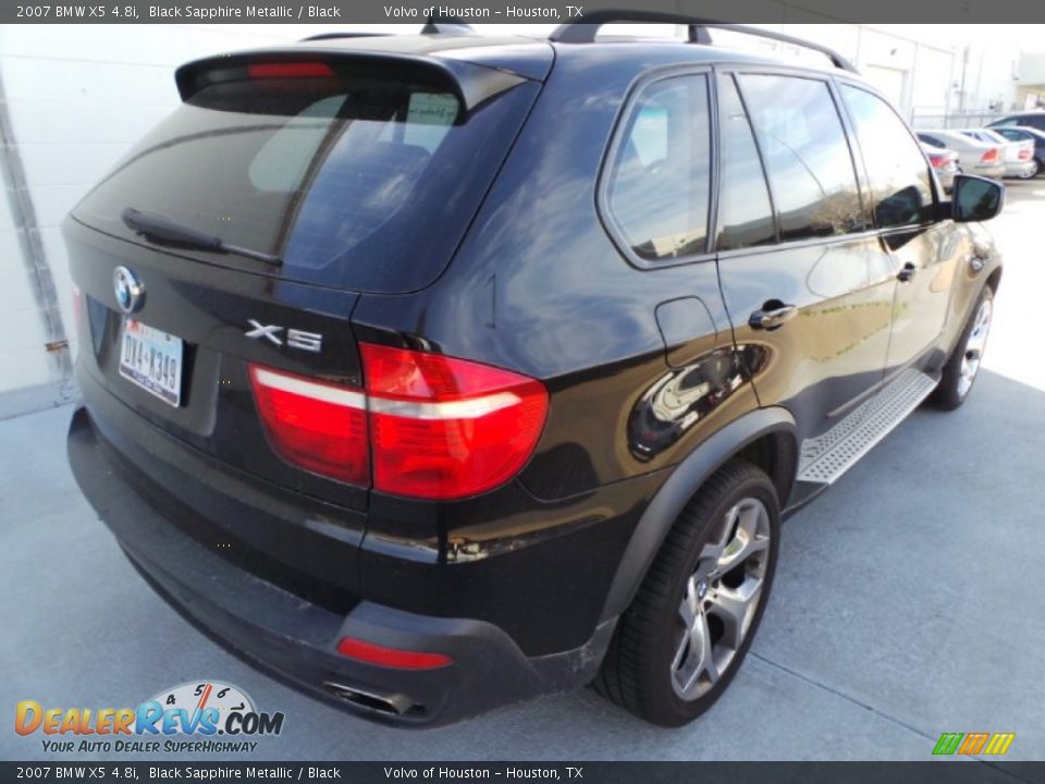 2007 BMW X5 4.8i Black Sapphire Metallic / Black Photo #4