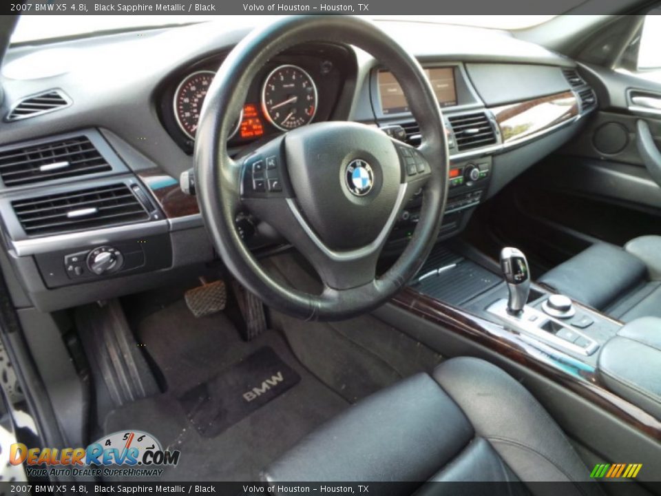 2007 BMW X5 4.8i Black Sapphire Metallic / Black Photo #8