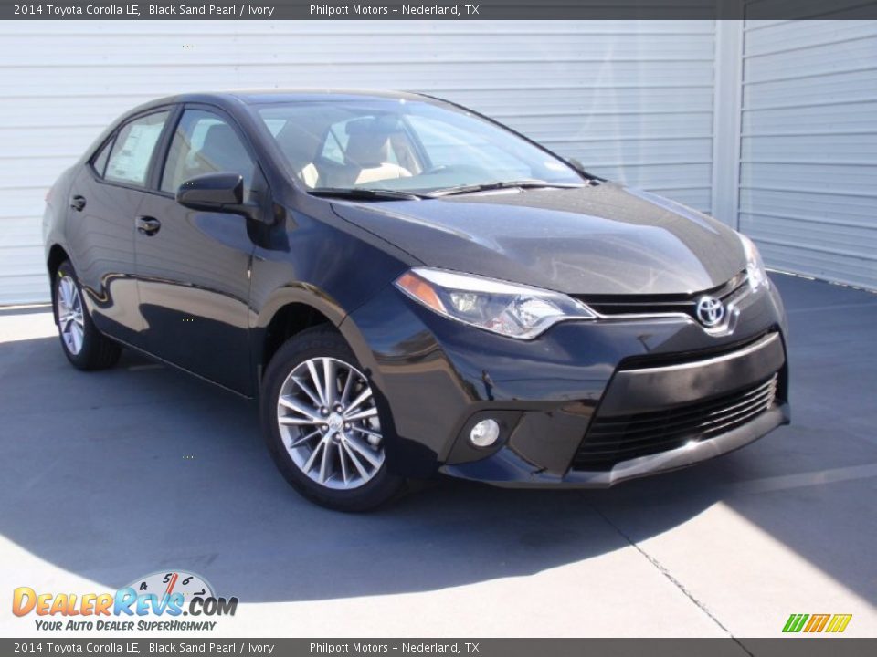 2014 Toyota Corolla LE Black Sand Pearl / Ivory Photo #1