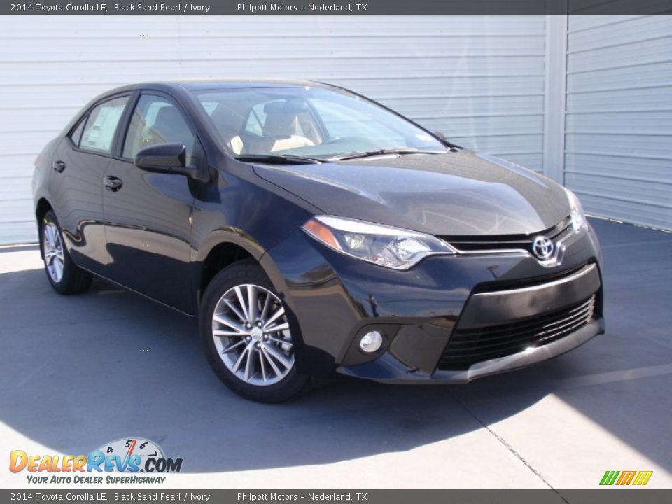2014 Toyota Corolla LE Black Sand Pearl / Ivory Photo #2