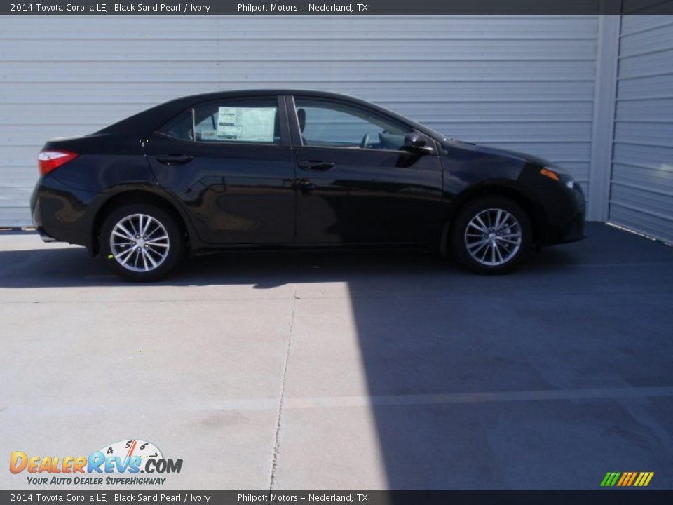 2014 Toyota Corolla LE Black Sand Pearl / Ivory Photo #3