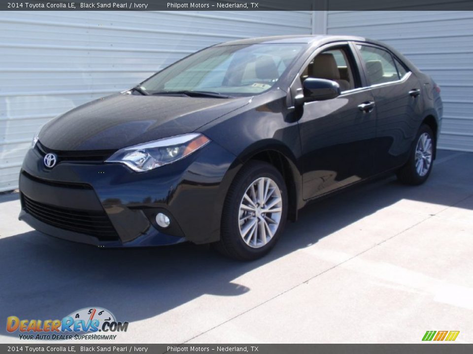 2014 Toyota Corolla LE Black Sand Pearl / Ivory Photo #7