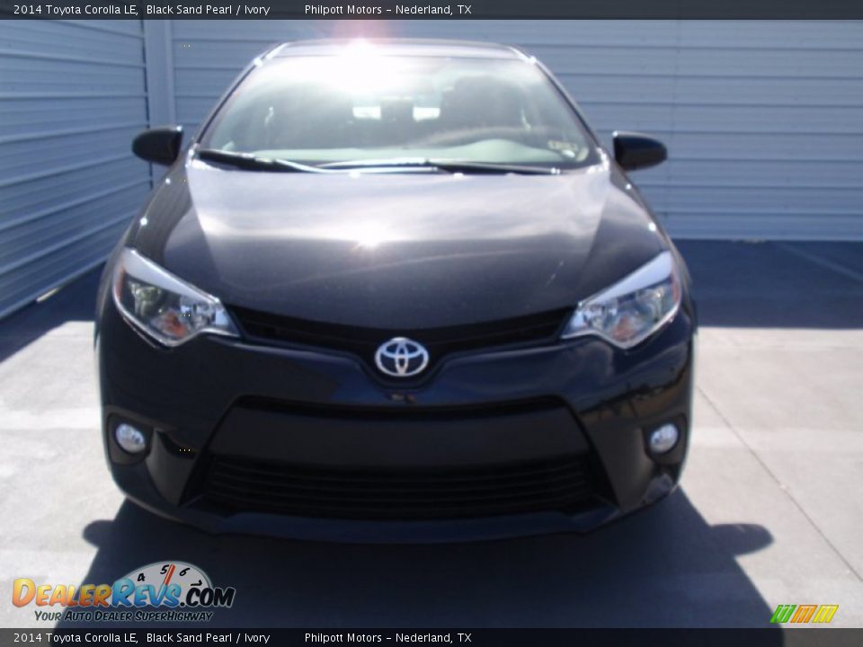 2014 Toyota Corolla LE Black Sand Pearl / Ivory Photo #8