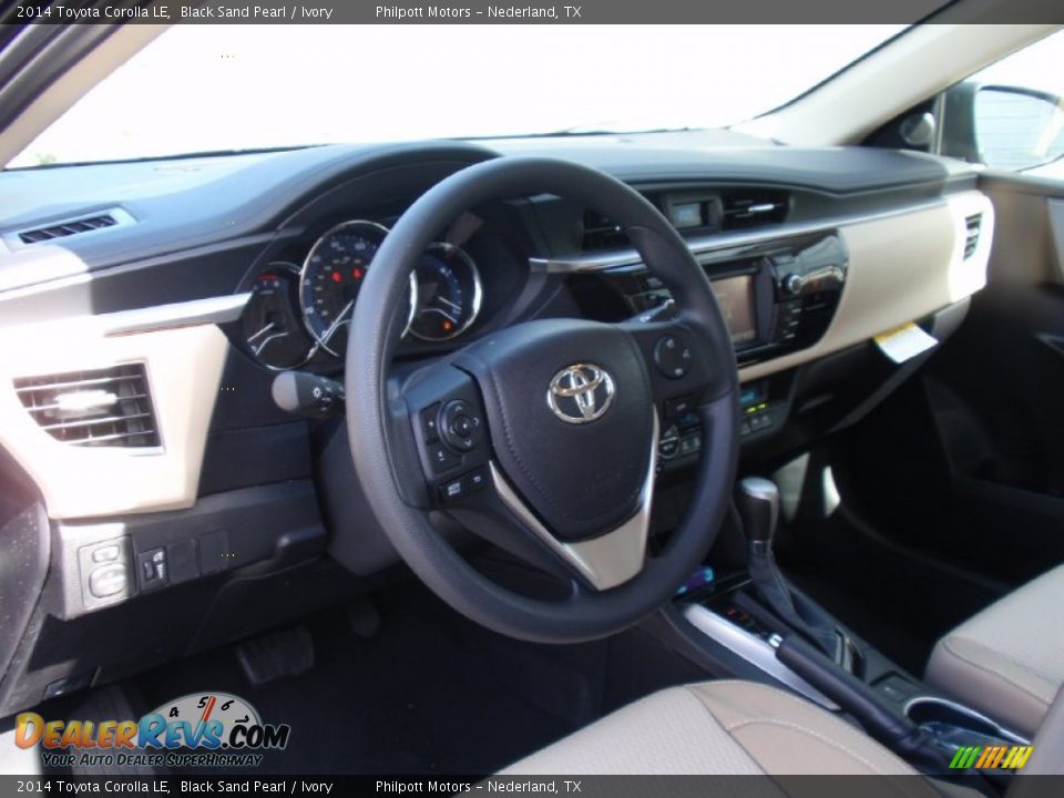 2014 Toyota Corolla LE Black Sand Pearl / Ivory Photo #25