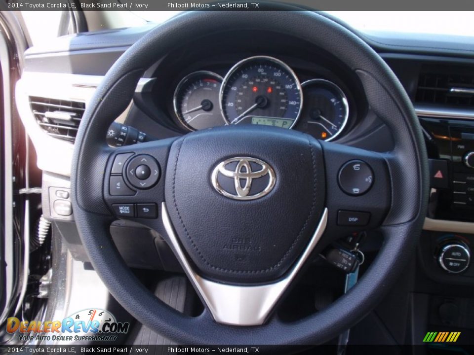 2014 Toyota Corolla LE Black Sand Pearl / Ivory Photo #30
