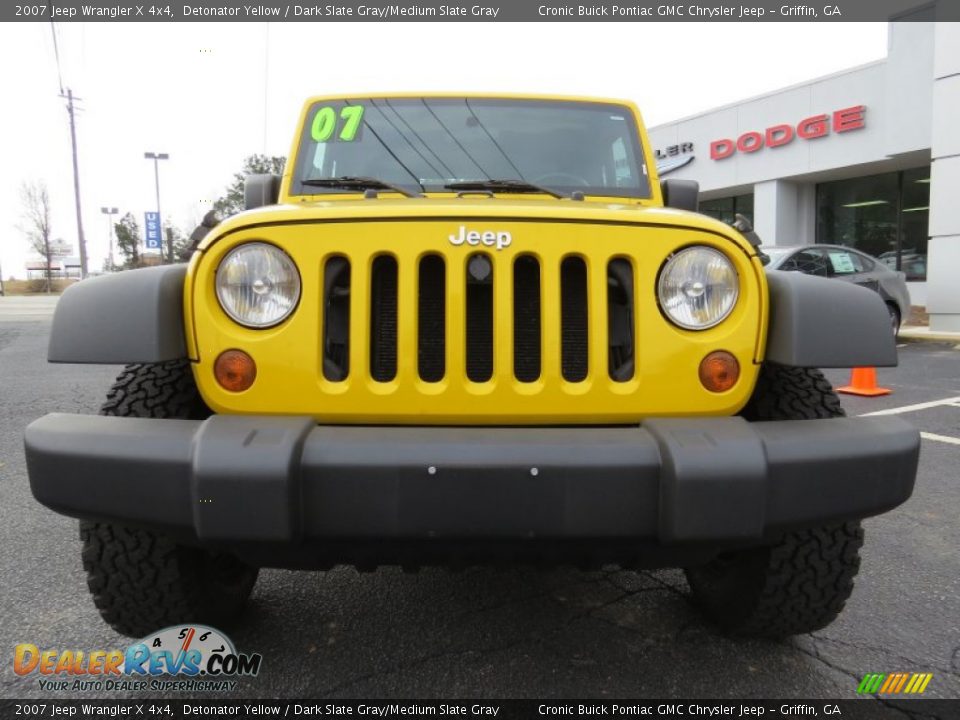 2007 Jeep Wrangler X 4x4 Detonator Yellow / Dark Slate Gray/Medium Slate Gray Photo #2