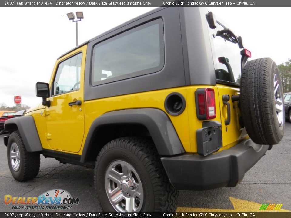 2007 Jeep Wrangler X 4x4 Detonator Yellow / Dark Slate Gray/Medium Slate Gray Photo #5