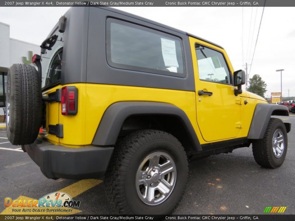 2007 Jeep Wrangler X 4x4 Detonator Yellow / Dark Slate Gray/Medium Slate Gray Photo #7