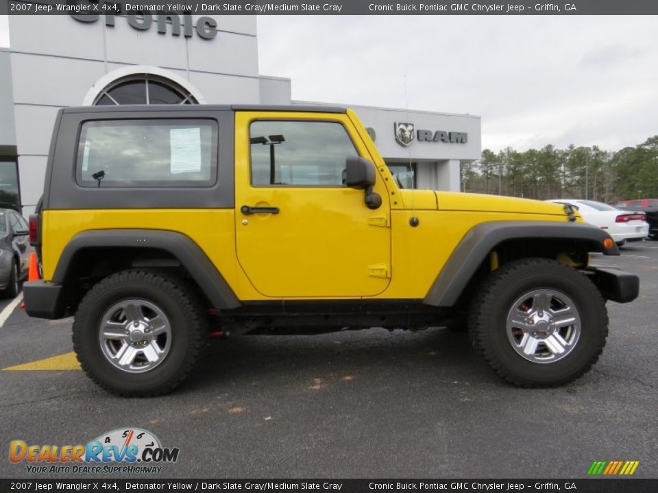 2007 Jeep Wrangler X 4x4 Detonator Yellow / Dark Slate Gray/Medium Slate Gray Photo #8